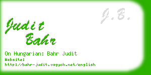 judit bahr business card